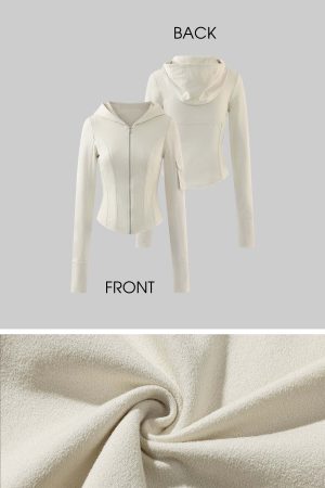 Rase le sol Fitted Hooded Zip Jacket