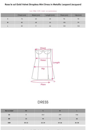Rase le sol Gold Velvet Strapless Mini Dress in Metallic Leopard Jacquard