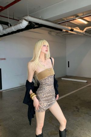 Rase le sol Gold Velvet Strapless Mini Dress in Metallic Leopard Jacquard