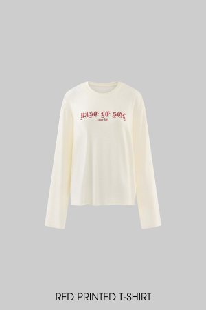 Rase le sol Gothic Print Long Sleeve and Stretch Lounge Shorts Set