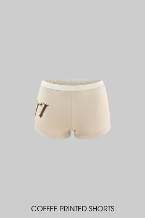 Rase le sol Gothic Print Long Sleeve and Stretch Lounge Shorts Set