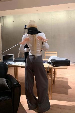 Rase le sol High-Waist Pleated Wide-Leg Trousers