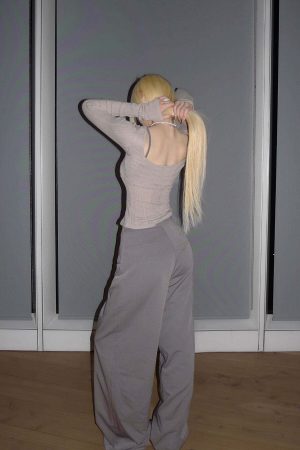 Rase le sol High-Waist Pleated Wide-Leg Trousers