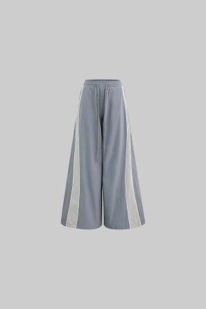 Rase le sol High-Waisted Colorblock Wide-Leg Pants