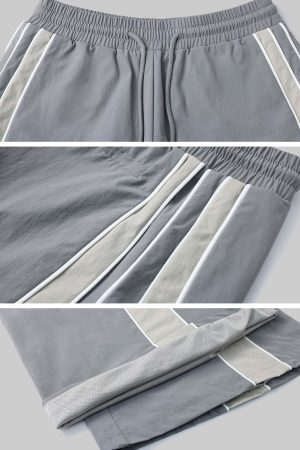 Rase le sol High-Waisted Colorblock Wide-Leg Pants