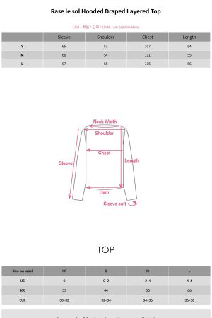 Rase le sol Hooded Draped Layered Top