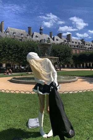 Rase le sol Hooded Draped Layered Top