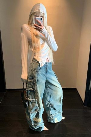 Rase le sol Hooded Draped Layered Top