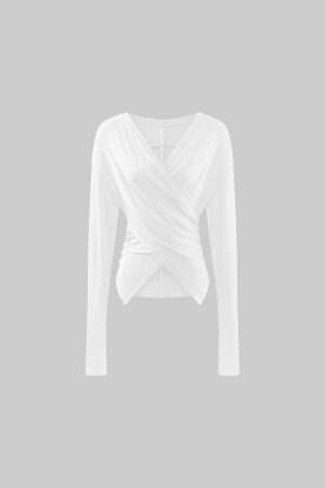 Rase le sol Hooded Draped Layered Top