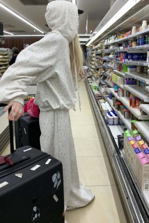 Rase le Sol Hoodie and Wide-Leg Pants Set