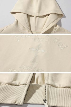 Rase le sol Khaki Hoodie Jacket and Shorts Set