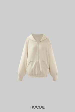 Rase le sol Khaki Hoodie Jacket and Shorts Set