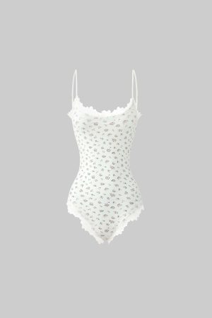 Rase le sol Lace Floral Bodysuit