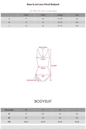 Rase le sol Lace Floral Bodysuit