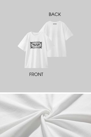 Rase le sol Lace-Inspired Graphic Oversized Tee