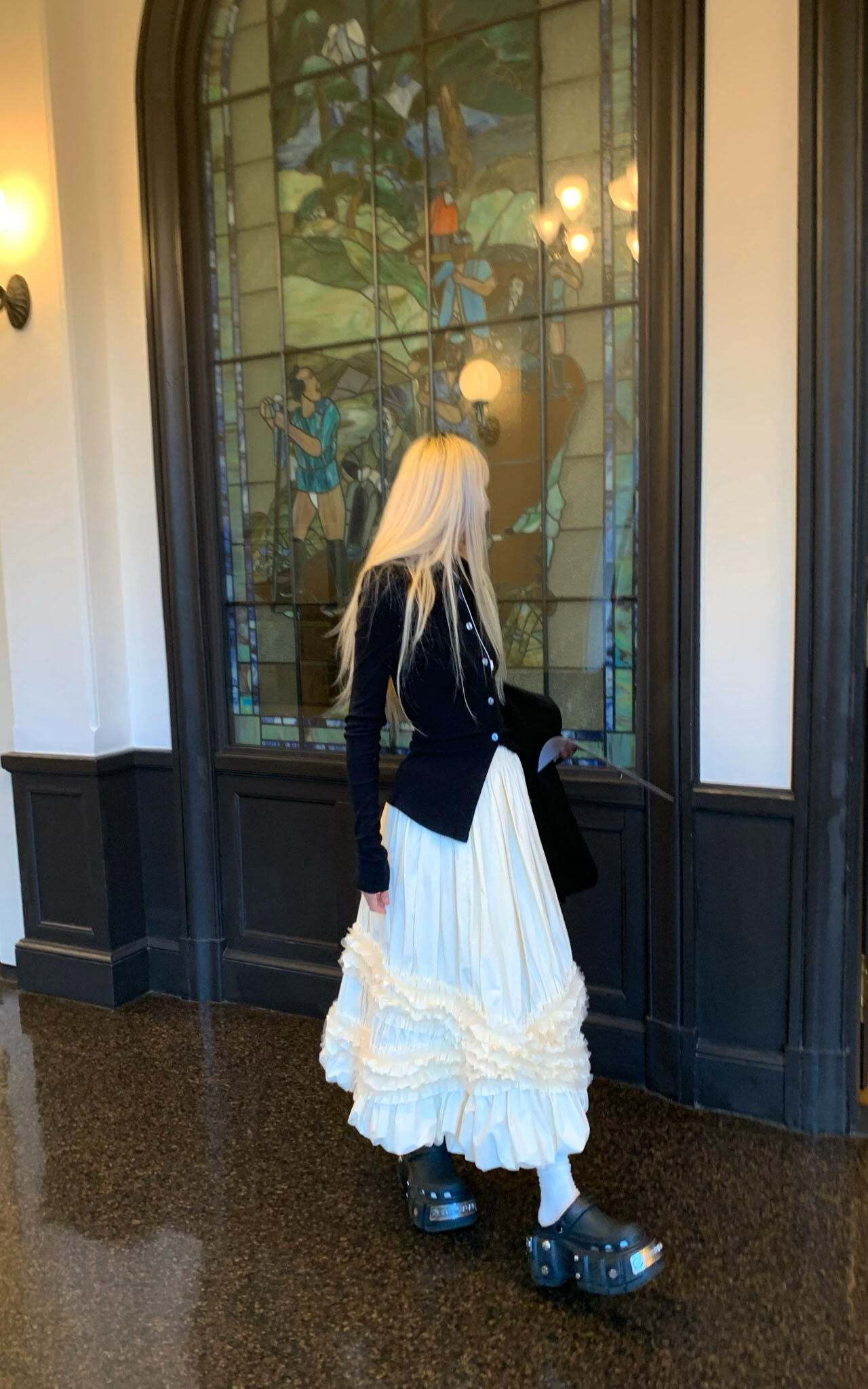 Rase le sol Lace-Tiered Puff Midi Skirt Rase le sol Lace-Tiered Puff Midi Skirt