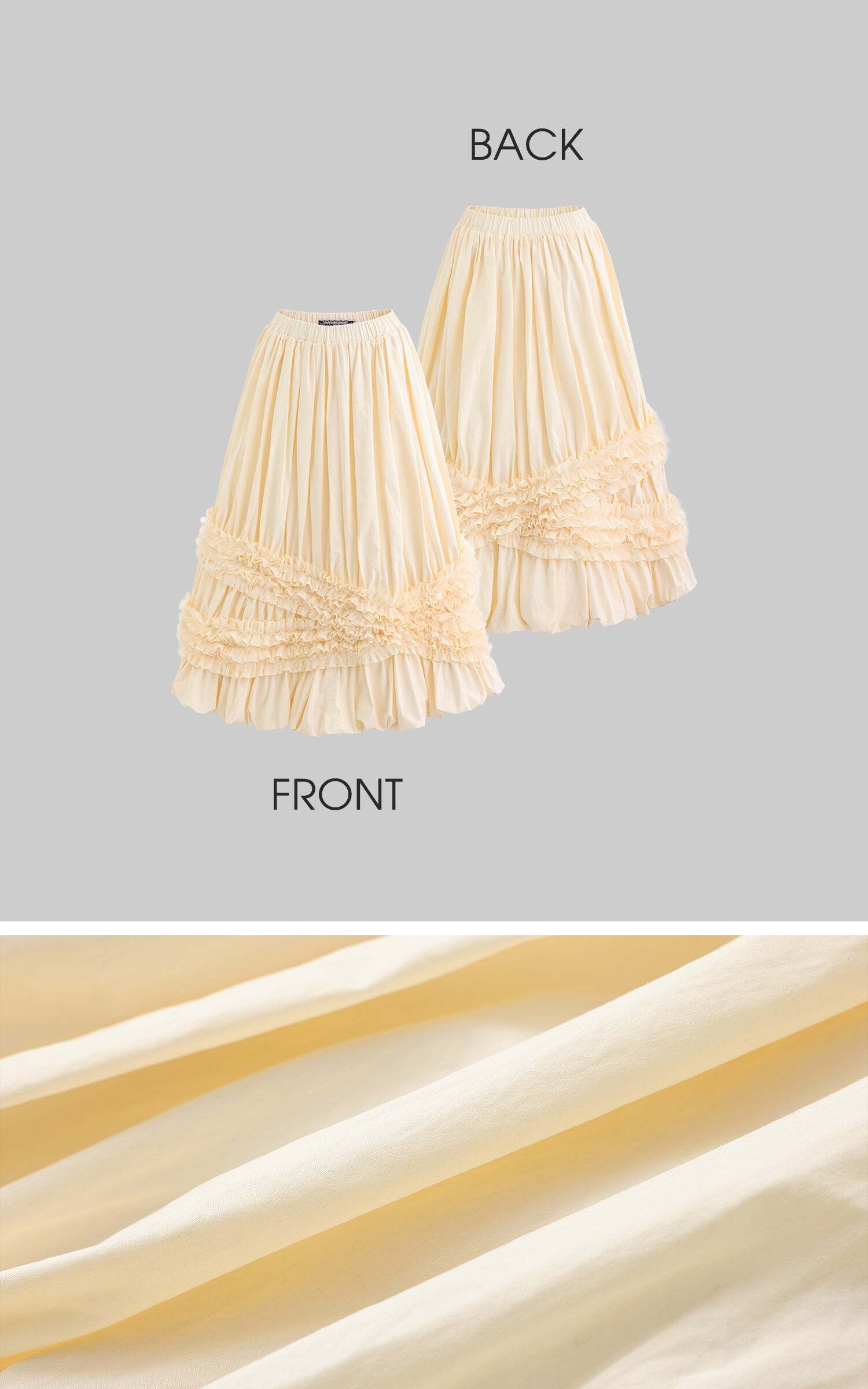 Rase le sol Lace-Tiered Puff Midi Skirt Rase le sol Lace-Tiered Puff Midi Skirt