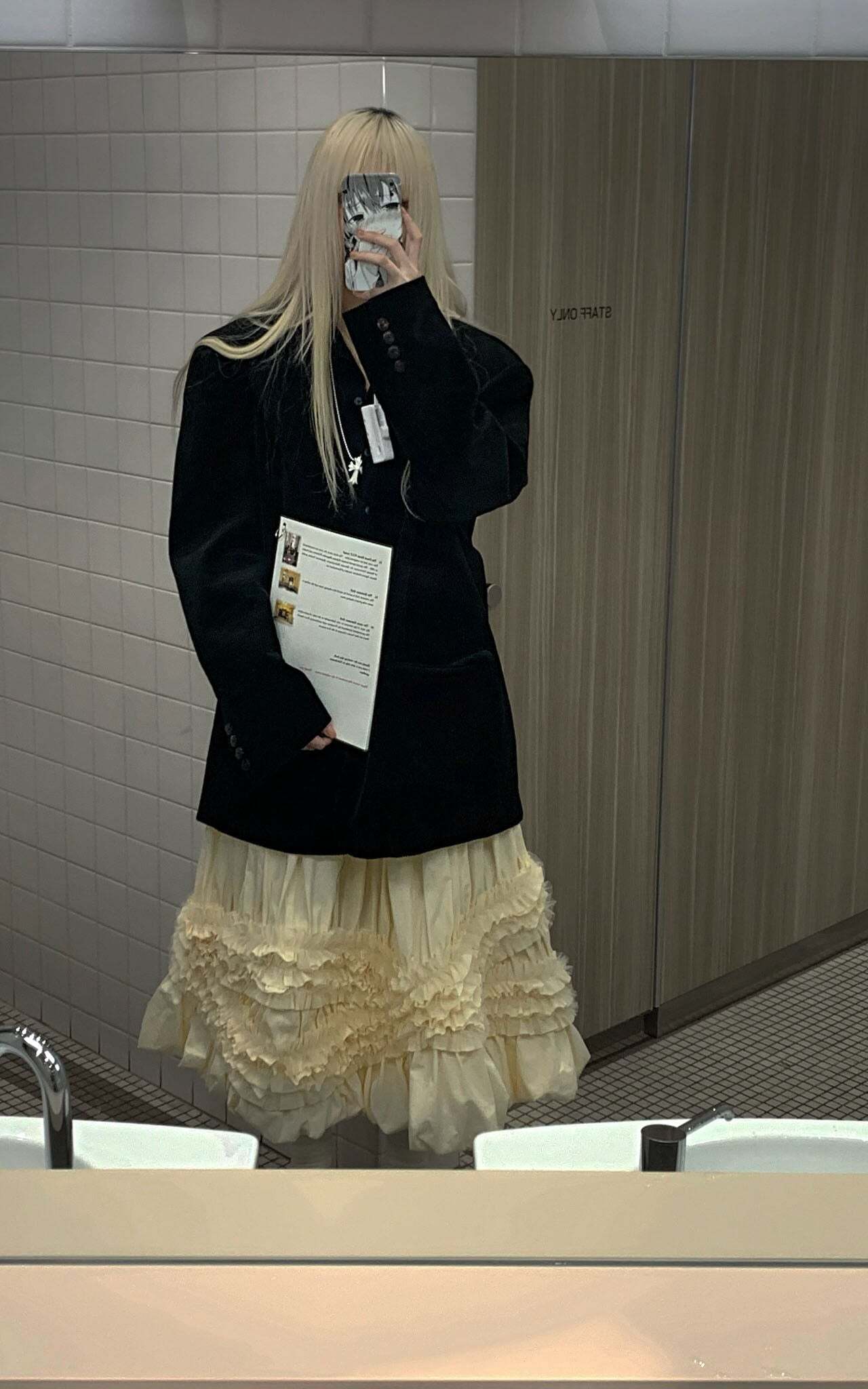 Rase le sol Lace-Tiered Puff Midi Skirt Rase le sol Lace-Tiered Puff Midi Skirt