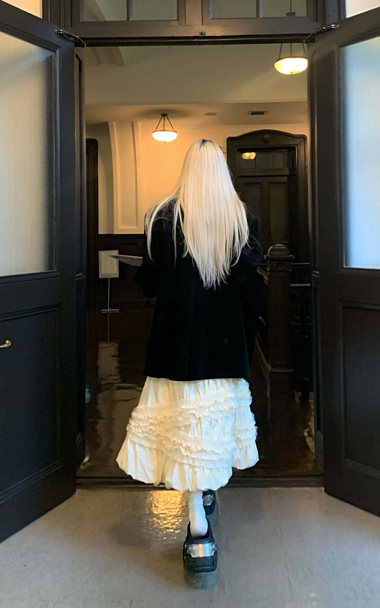 Rase le sol Lace-Tiered Puff Midi Skirt Rase le sol Lace-Tiered Puff Midi Skirt