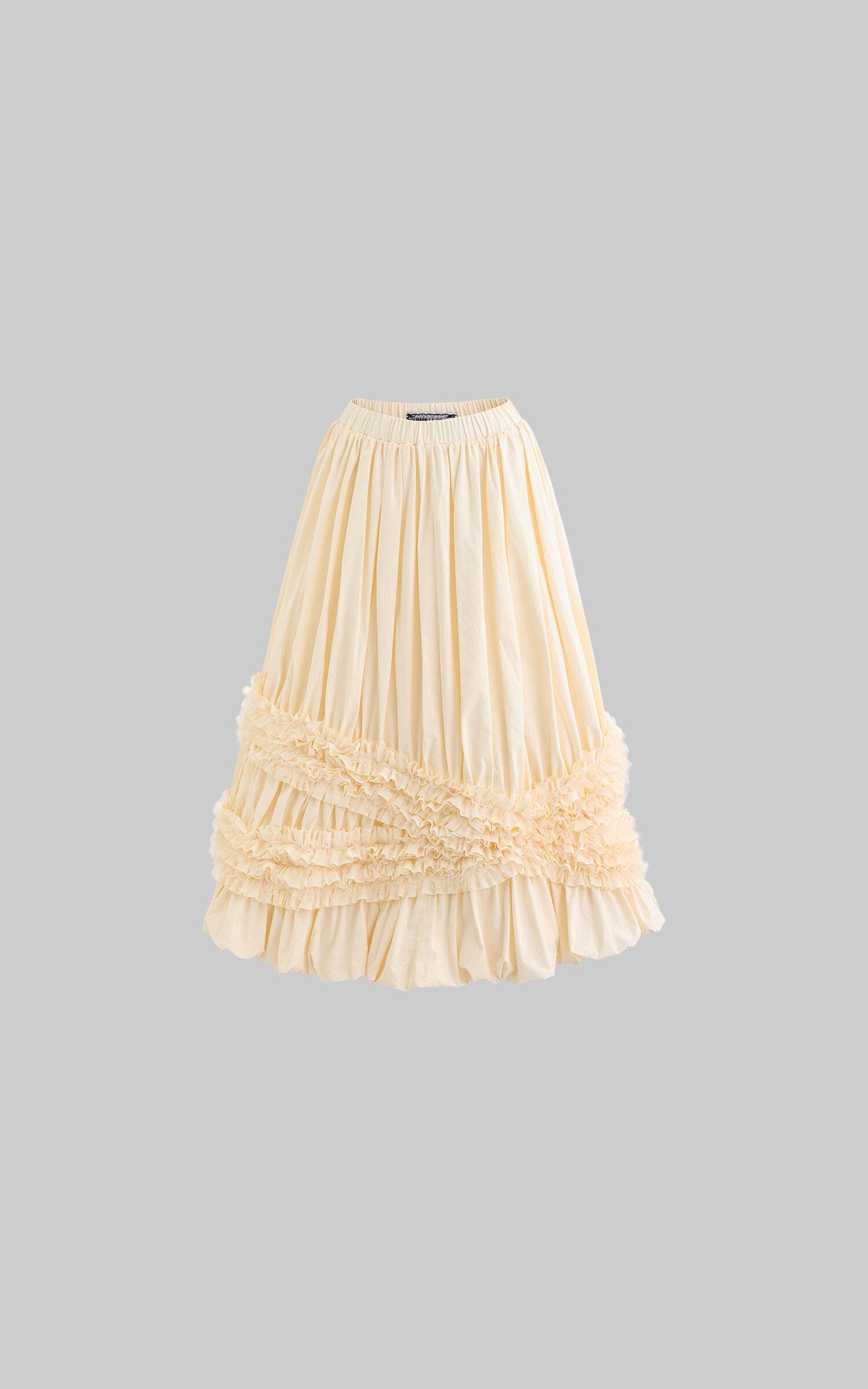 Rase le sol Lace-Tiered Puff Midi Skirt Rase le sol Lace-Tiered Puff Midi Skirt