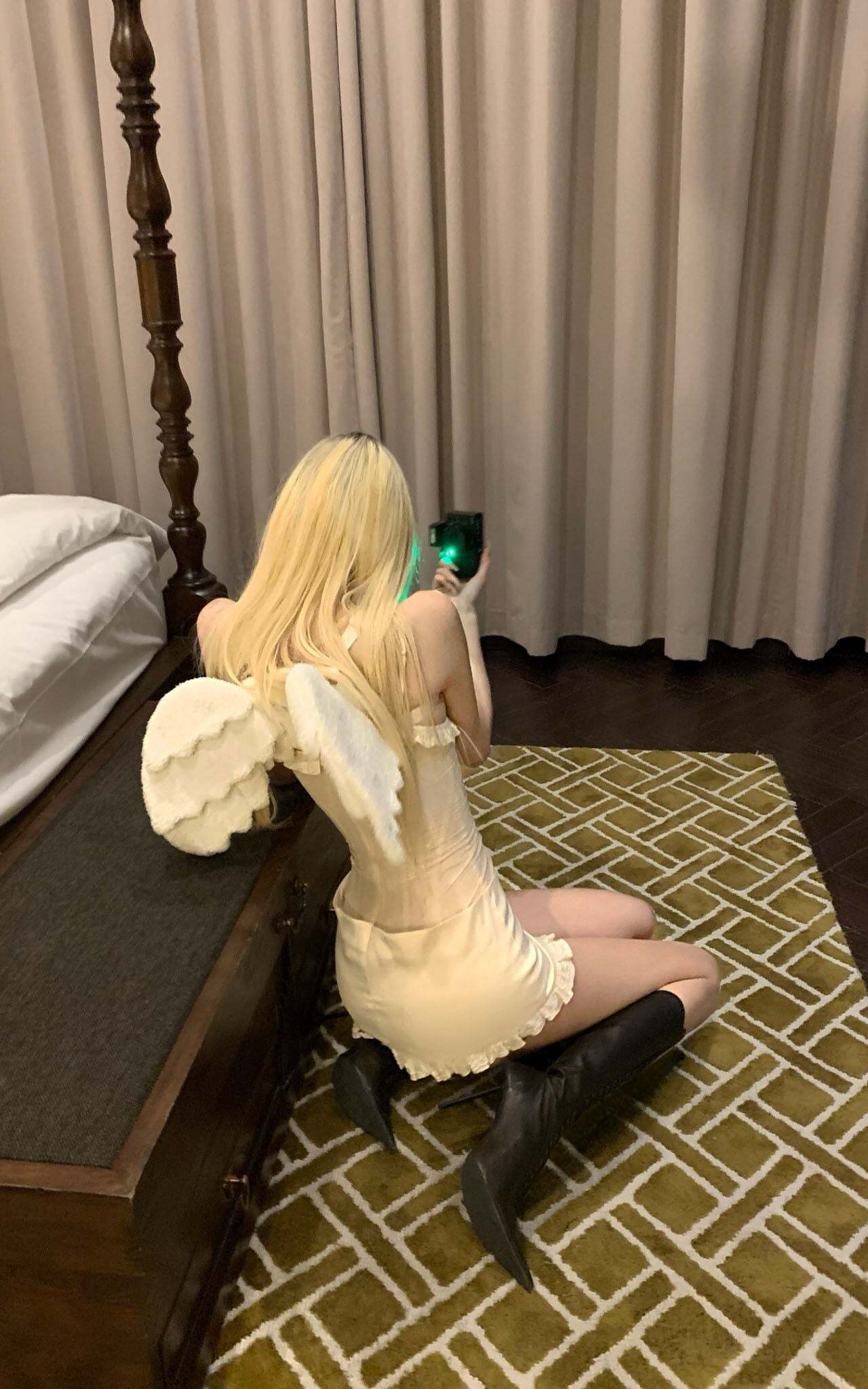 Rase le sol Lace Trim Slip Dress Rase le sol Lace Trim Slip Dress