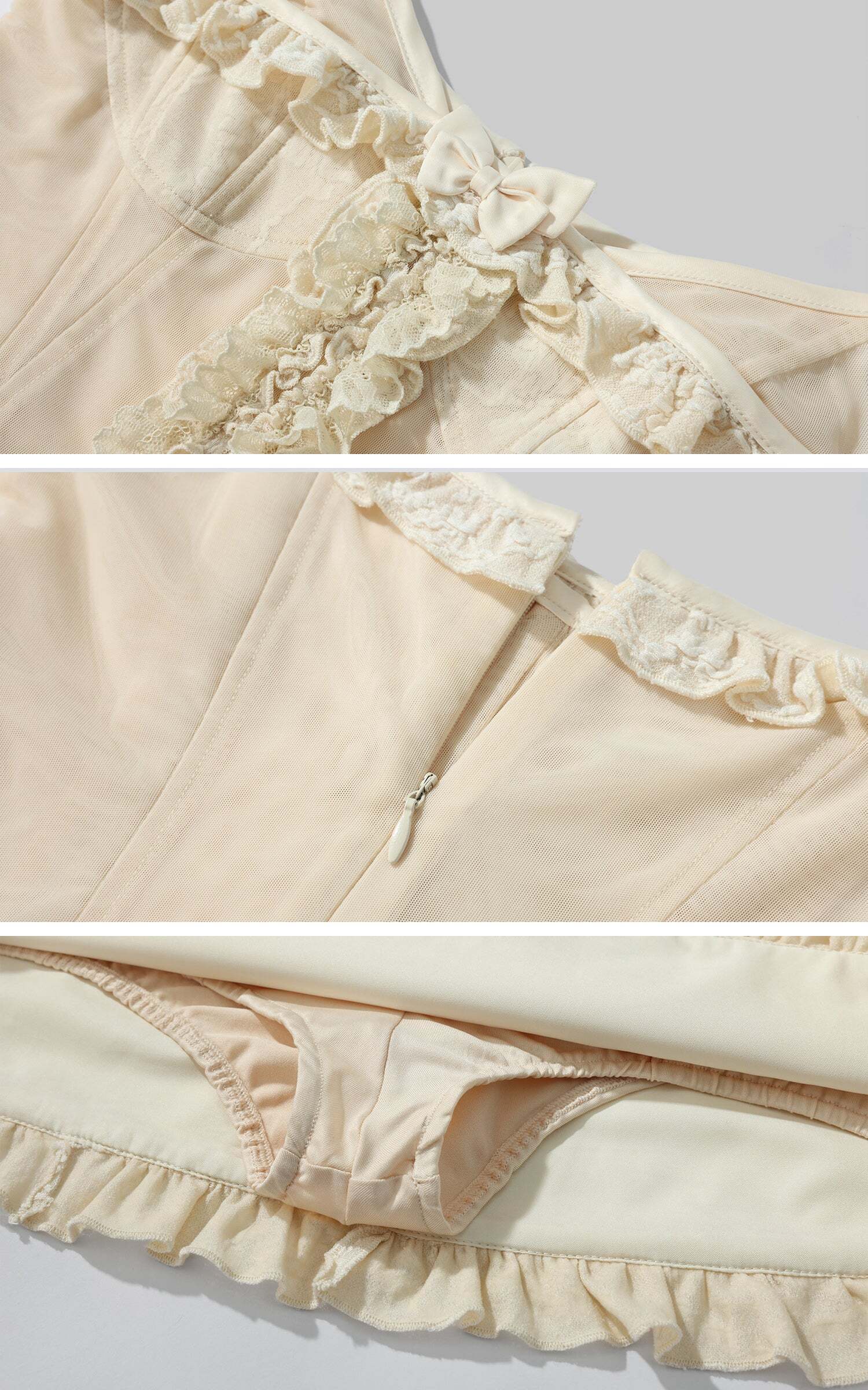 Rase le sol Lace Trim Slip Dress Rase le sol Lace Trim Slip Dress