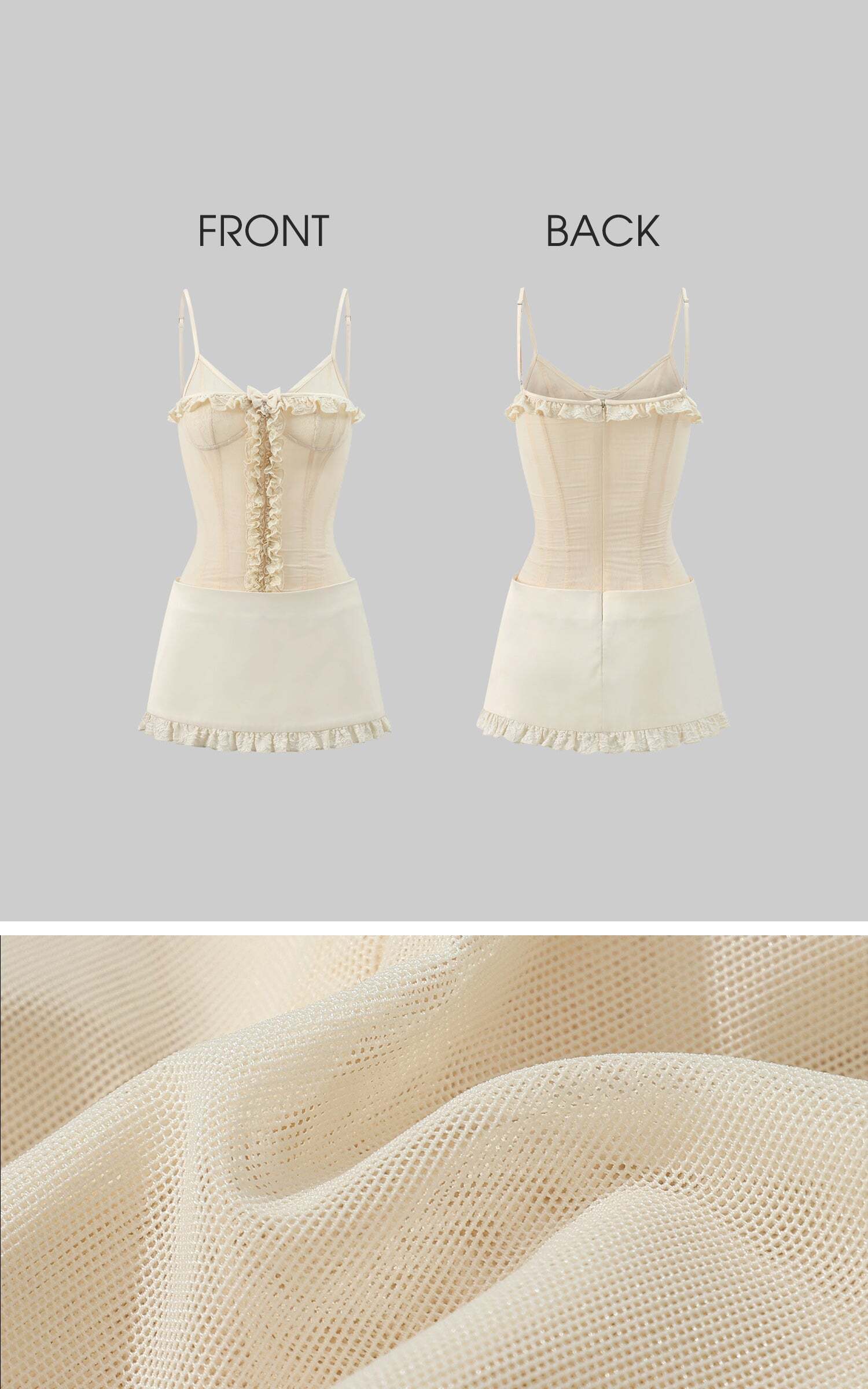 Rase le sol Lace Trim Slip Dress Rase le sol Lace Trim Slip Dress