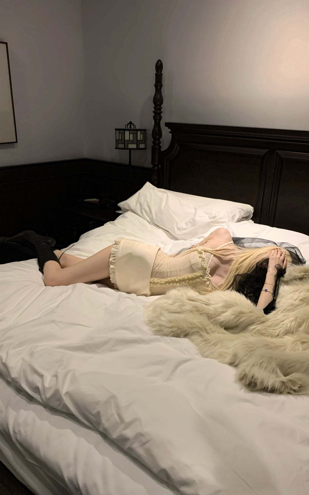 Rase le sol Lace Trim Slip Dress Rase le sol Lace Trim Slip Dress