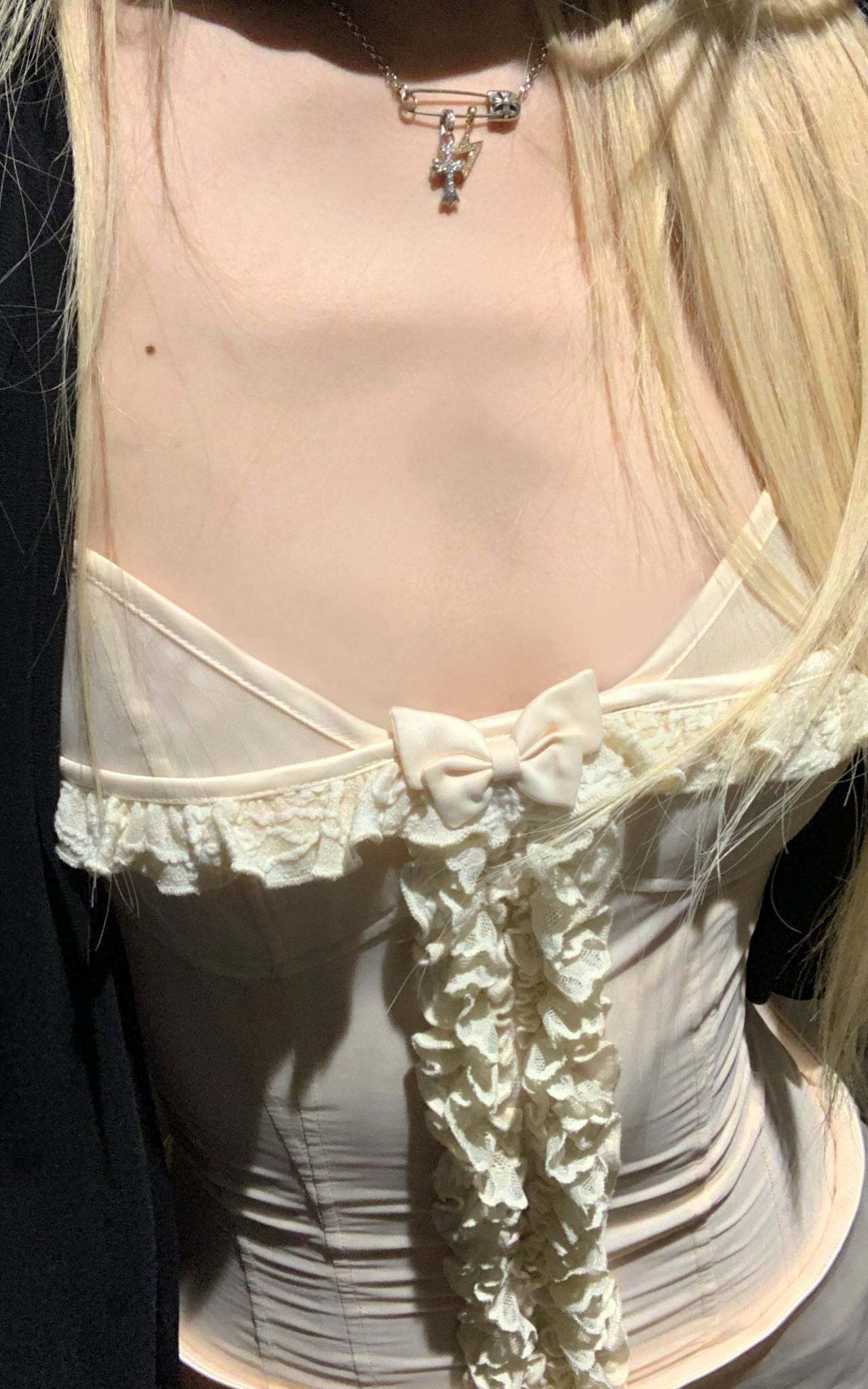 Rase le sol Lace Trim Slip Dress Rase le sol Lace Trim Slip Dress