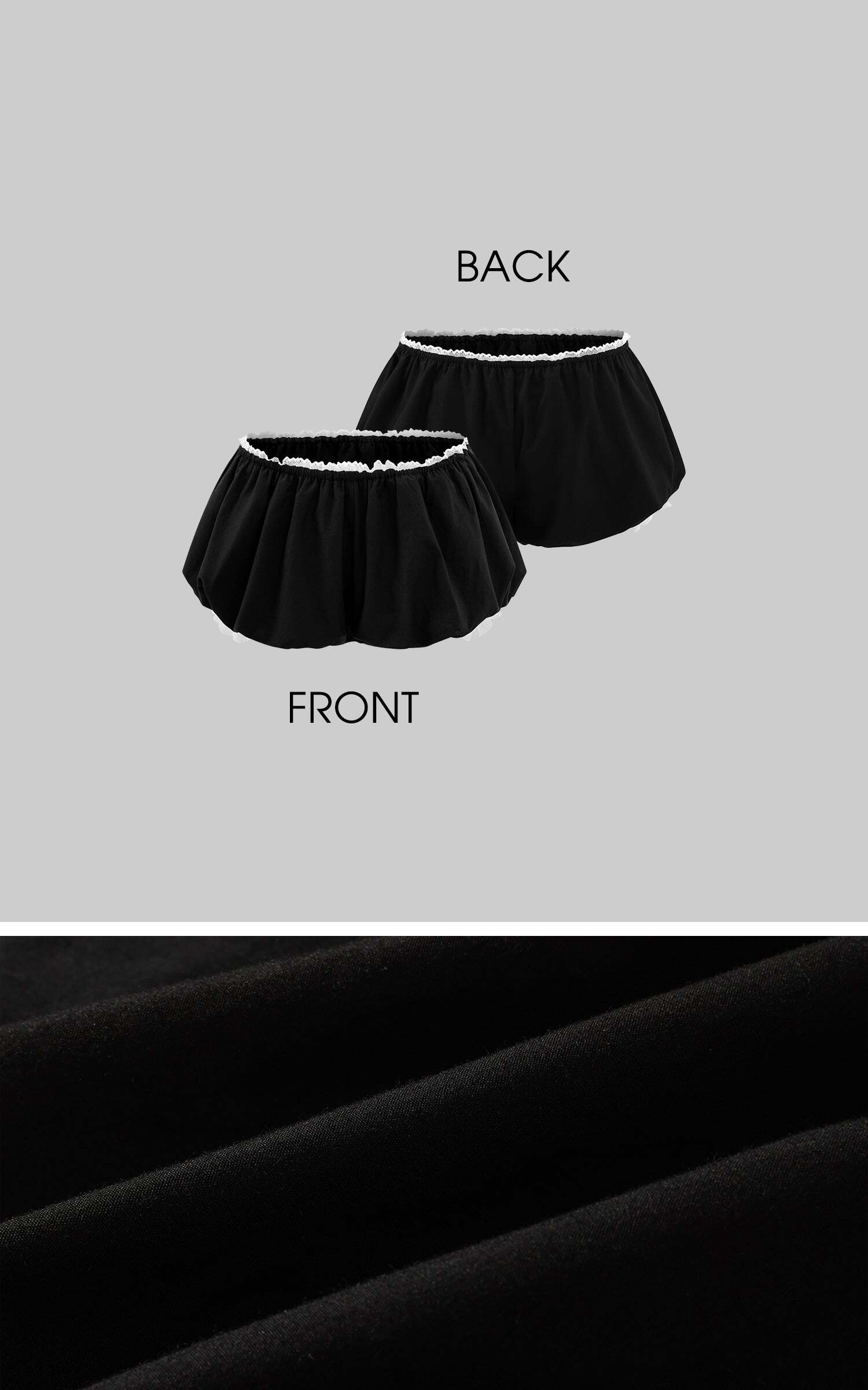 Rase le sol Lace-Trimmed Bubble Shorts Rase le sol Lace-Trimmed Bubble Shorts