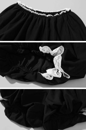 Rase le sol Lace-Trimmed Bubble Shorts