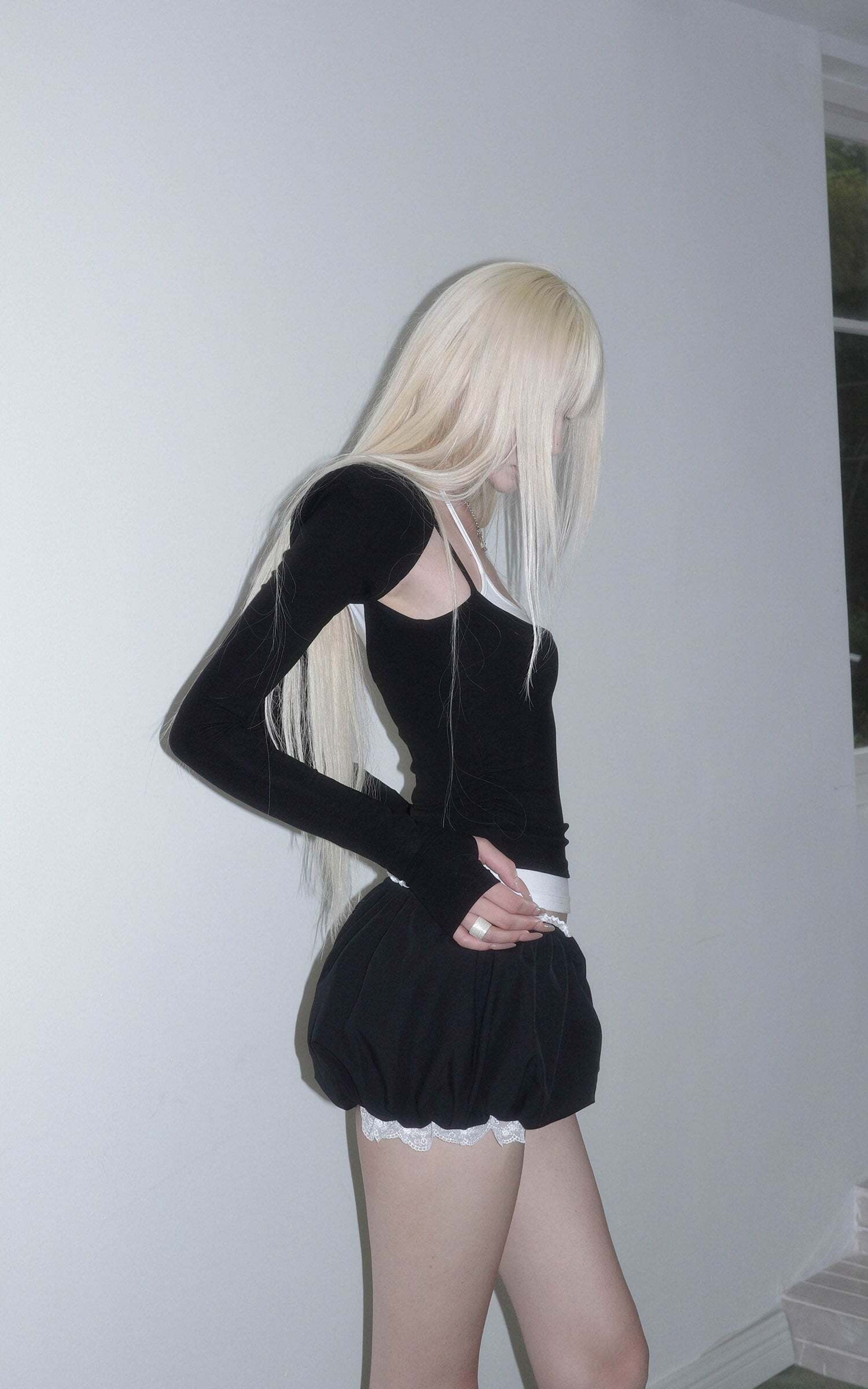 Rase le sol Lace-Trimmed Bubble Shorts Rase le sol Lace-Trimmed Bubble Shorts