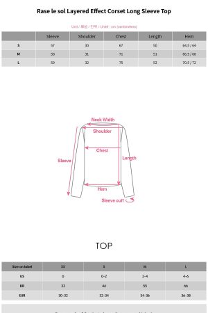 Rase le sol Layered Effect Corset Long Sleeve Top