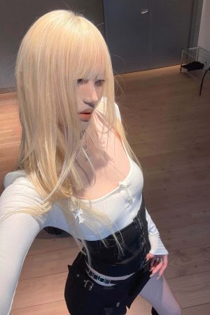 Rase le sol Layered Effect Corset Long Sleeve Top