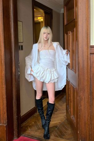 Rase le sol Layered Ruffle Mini Skirt