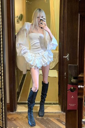 Rase le sol Layered Ruffle Mini Skirt