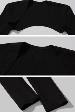 Rase le sol Layered Tank Top with Extended Sleeve Shrug Set