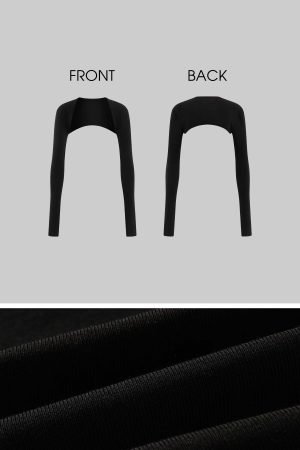 Rase le sol Layered Tank Top with Extended Sleeve Shrug Set