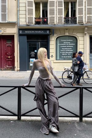 Rase le sol Loose Cargo Pocket Pants