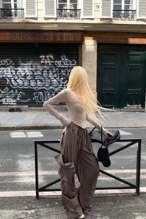 Rase le sol Loose Cargo Pocket Pants