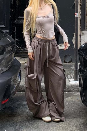 Rase le sol Loose Cargo Pocket Pants