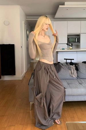 Rase le sol Loose Cargo Pocket Pants