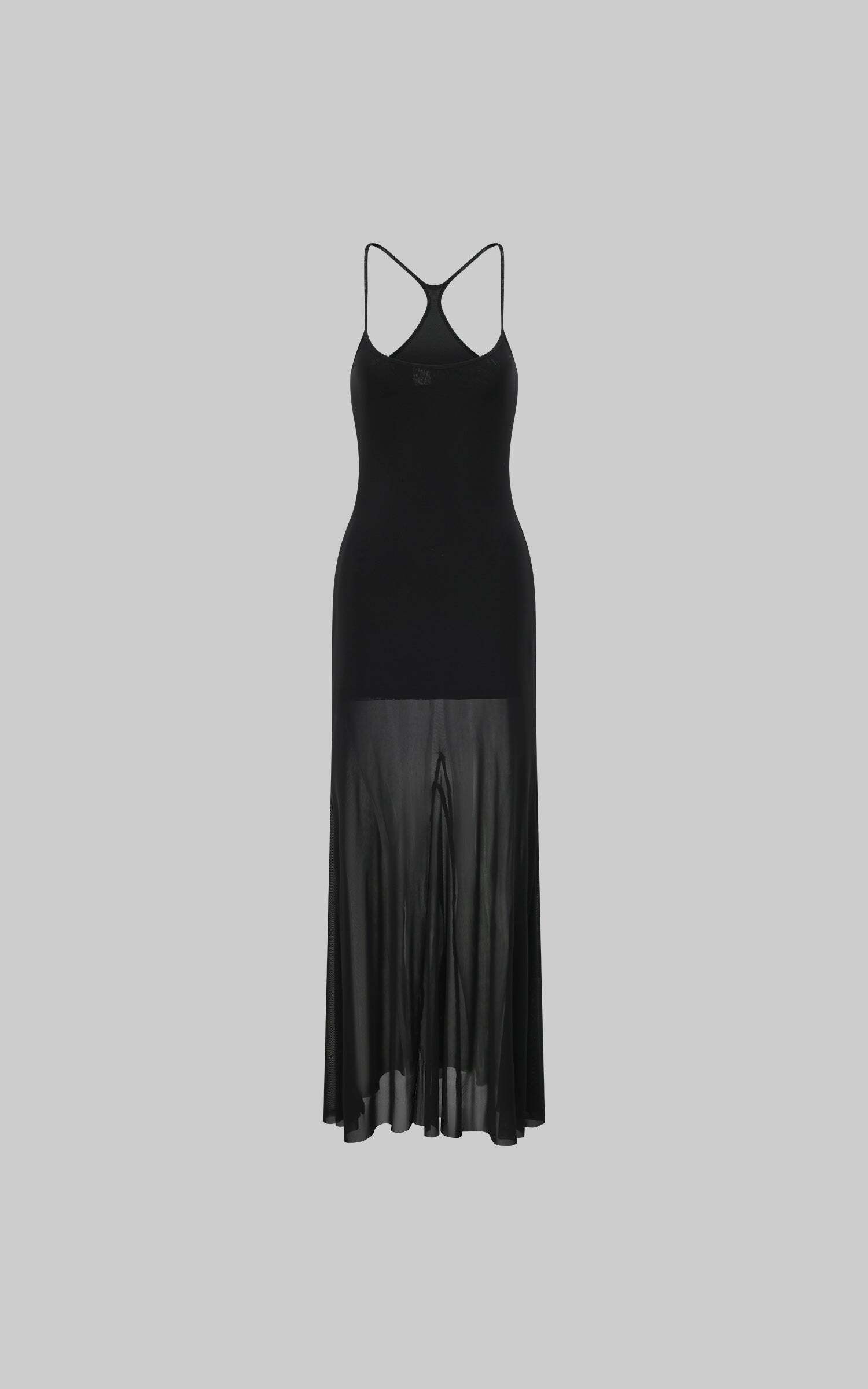 Rase le sol Mesh Spliced Slip Maxi Dress Rase le sol Mesh Spliced Slip Maxi Dress