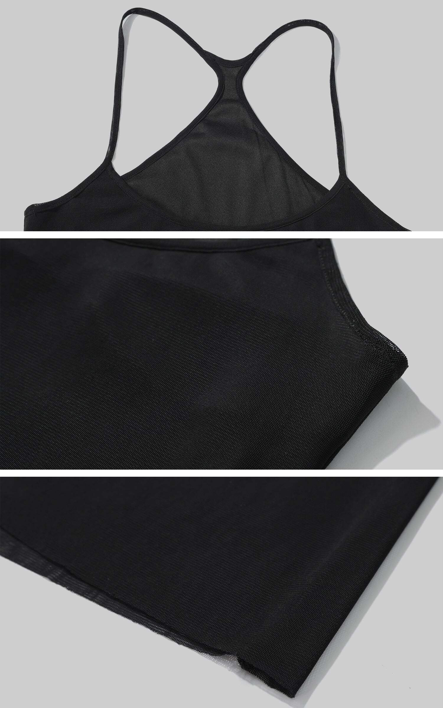 Rase le sol Mesh Spliced Slip Maxi Dress Rase le sol Mesh Spliced Slip Maxi Dress