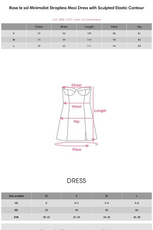 Rase le sol Minimalist Strapless Maxi Dress with Sculpted Elastic Contour