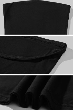 Rase le sol Minimalist Strapless Maxi Dress with Sculpted Elastic Contour