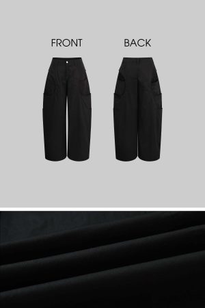 Rase le sol Minimalist Structured Wide-leg Trousers