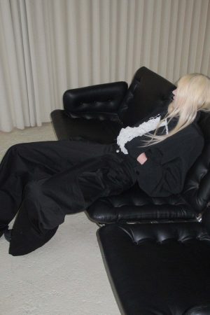 Rase le sol Minimalist Structured Wide-leg Trousers