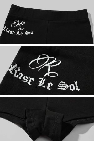 Rase le sol Mock Neck Graphic Tee and Fitted Shorts Set