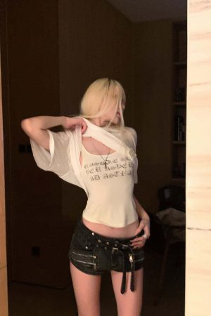 Rase le sol Multi-Belt Deconstructed Utility Denim Shorts